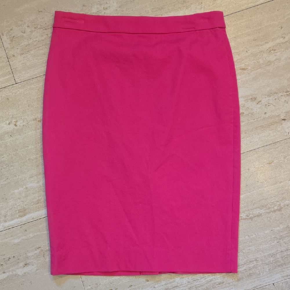 J. Crew No. 2 Re-Imagined Hot Pink Pencil Skirt